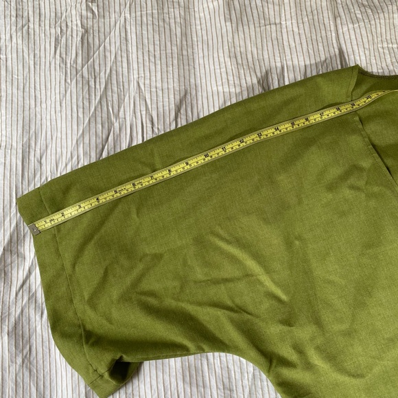 Olive green tie up blouse - Picture 5 of 6